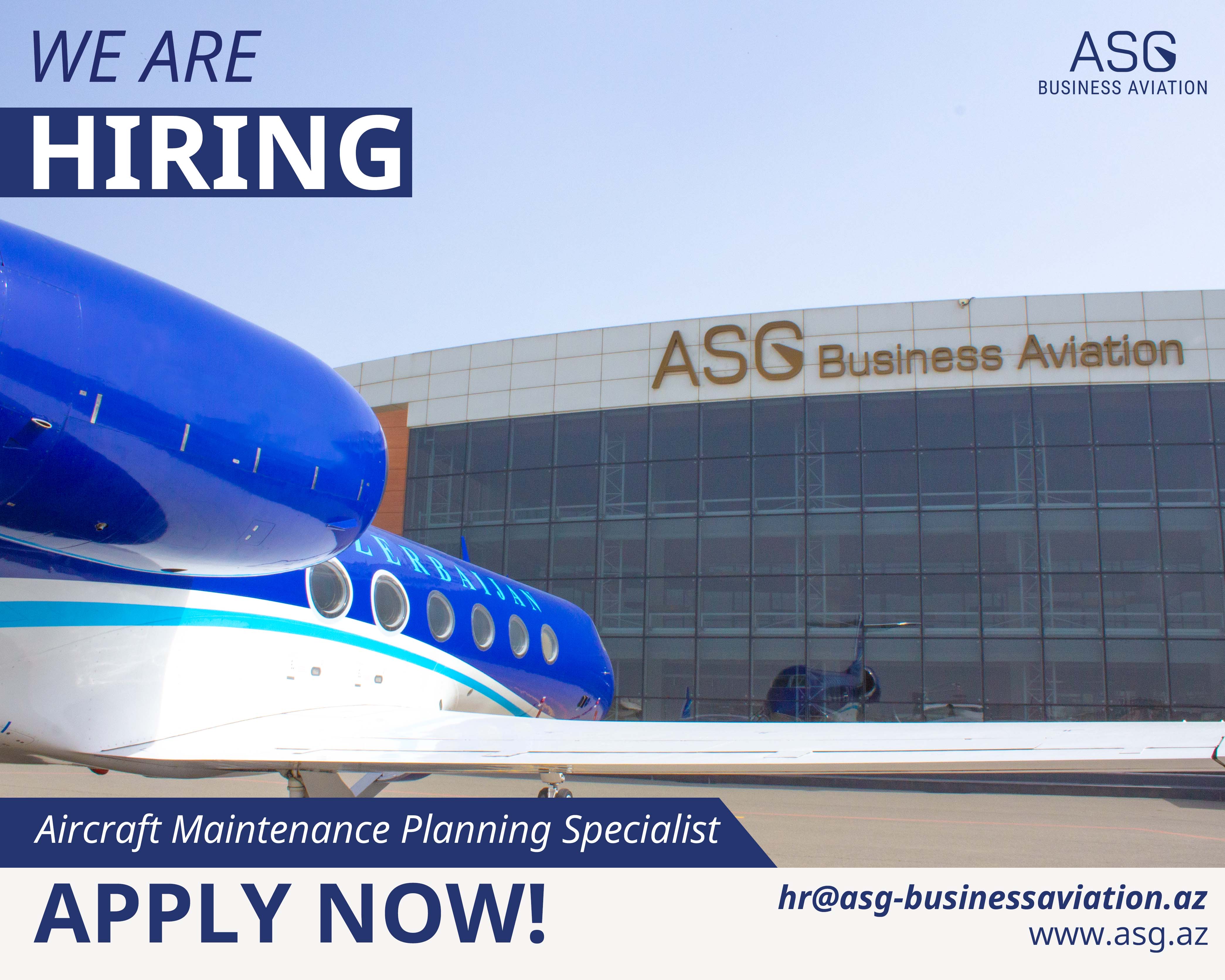 “ASG Business Aviation” is thrilled to announce for the position of Aircraft Maintenance Planning Specialist