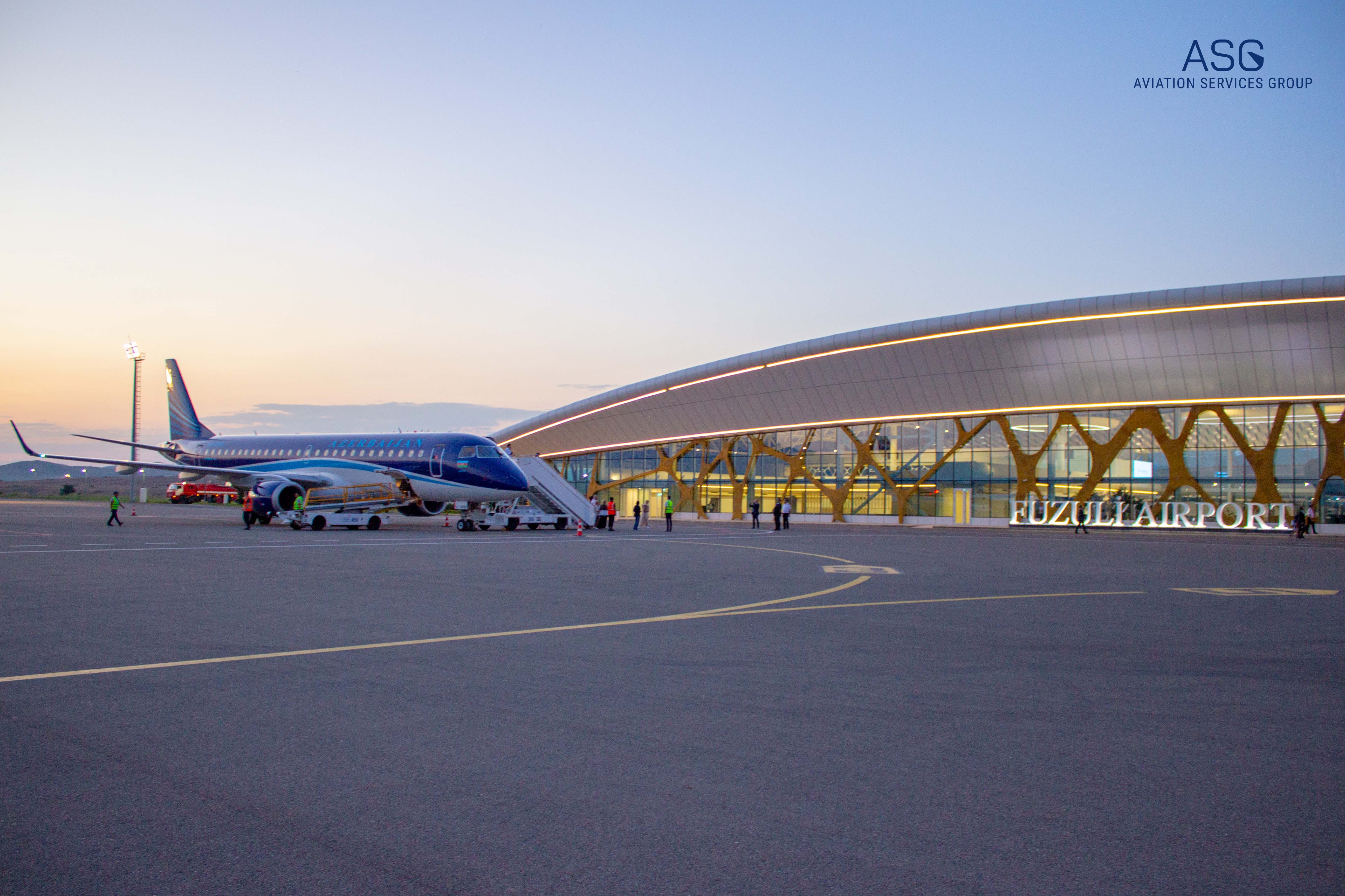 ASG Ground Handling welcomed the first regular AZAL flight at Fuzuli International Airport